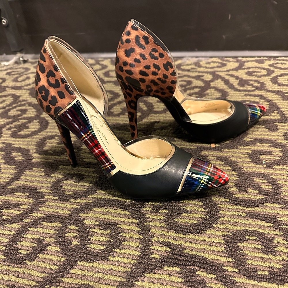 Jessica Simpson Plaid Combo Pump